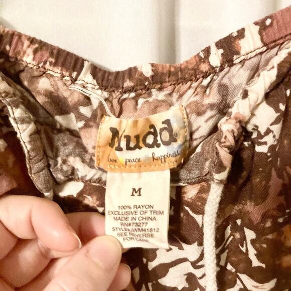 Mudd Junior's M Burgundy and Cream Floral Color Splash Dress - Picture 8 of 8